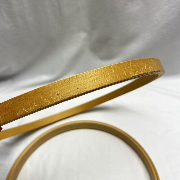 Vtg American Heritage Round Wood Embroidery Quilting Hoops (2) 14" & 12" - Picture 5 of 5